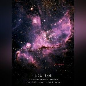 NGC 346 Star Cluster Poster Print 50 cm X 70 cm (No Frame)